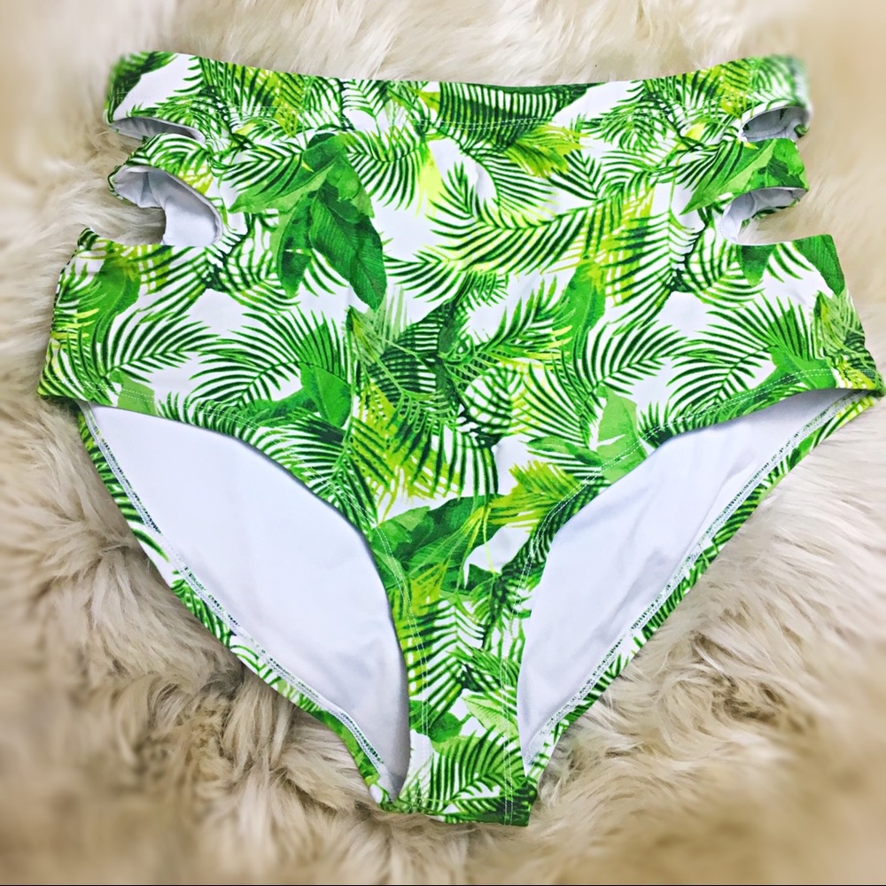 FOREVER 21 high waisted bathing suit bottoms